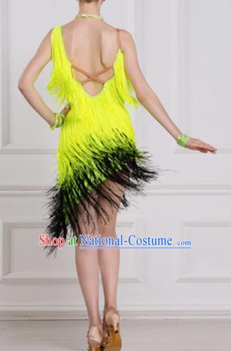 Professional Latin Dance Cha Cha Tassel Dress Modern Dance International Samba Dance Competition Costume for Women