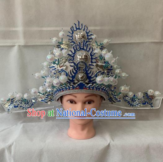 Chinese Beijing Opera Old Male Hat Traditional Peking Opera Prime Minister Helmet for Men