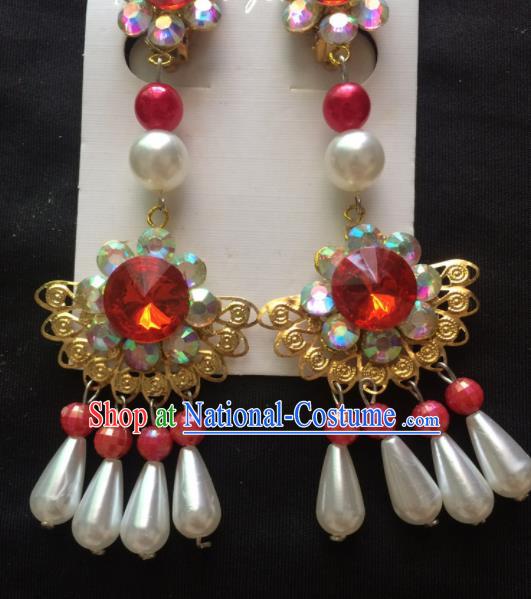 Chinese Beijing Opera Diva Earrings Traditional Peking Opera Princess Ear Accessories for Women