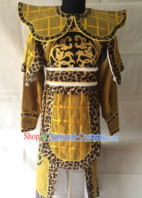 Chinese Beijing Opera Takefu Ginger Clothing Traditional Peking Opera Soldier Costume for Men