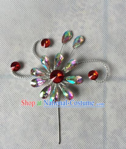 Chinese Beijing Opera Diva Crystal Hairpins Traditional Peking Opera Hair Accessories for Women