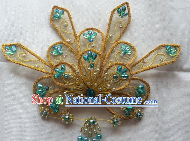 Chinese Beijing Opera Princess Hair Crown Hairpins Traditional Peking Opera Diva Hair Accessories for Women