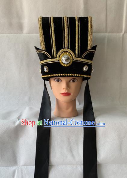 Chinese Beijing Opera Royal Highness Hat Traditional Peking Opera Prime Minister Headwear for Men