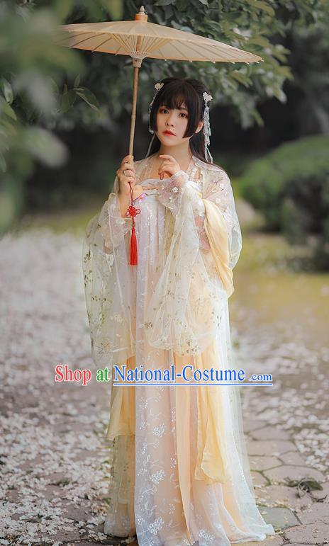 Ancient Chinese Tang Dynasty Nobility Lady Hanfu Dress Court Princess Historical Costumes for Women