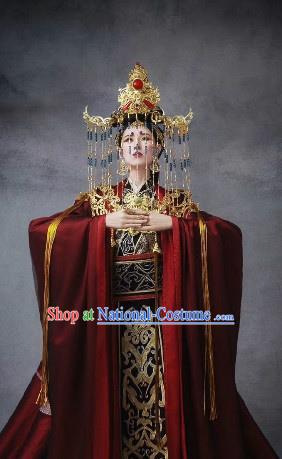 Ancient Chinese Drama Imperial Consort Hanfu Dress Traditional Qin Dynasty Queen Historical Costumes for Women