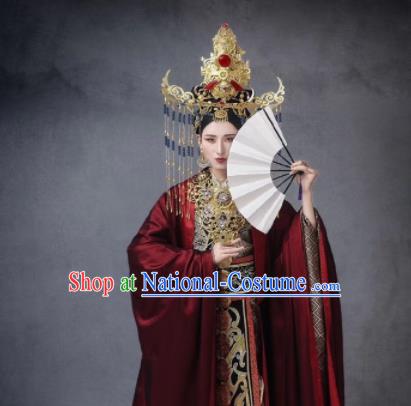 Ancient Chinese Drama Imperial Consort Hanfu Dress Traditional Qin Dynasty Queen Historical Costumes for Women