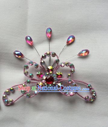 Chinese Beijing Opera Diva Crystal Hair Claw Hairpins Traditional Peking Opera Hair Accessories for Women