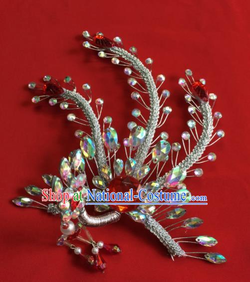 Chinese Ancient Princess Phoenix Tassel Hairpin Traditional Peking Opera Actress Hair Accessories for Women