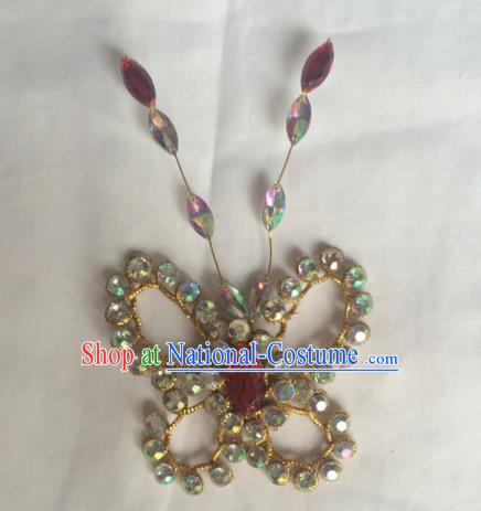 Chinese Beijing Opera Diva Butterfly Hair Claw Hairpins Traditional Peking Opera Hair Accessories for Women