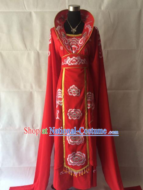 Chinese Beijing Opera Queen Red Dress Traditional Peking Opera Empress Costume for Women