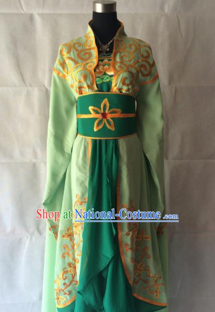 Chinese Beijing Opera Queen Green Dress Traditional Peking Opera Empress Costume for Women