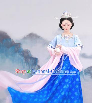 Chinese Ancient Court Lady Hanfu Dress Traditional Tang Dynasty Imperial Consort Costumes for Women