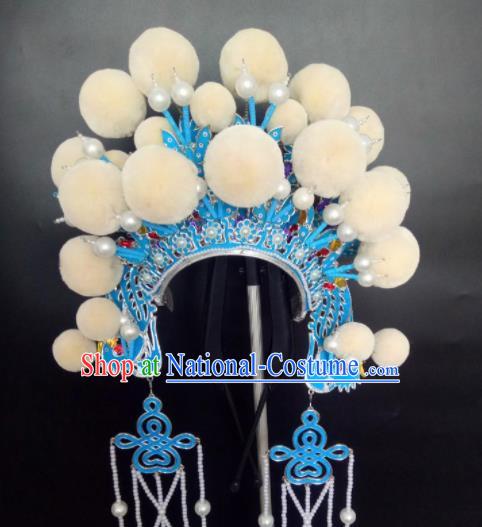 Chinese Beijing Opera Princess Phoenix Coronet Traditional Peking Opera Diva Hat Hair Accessories for Women