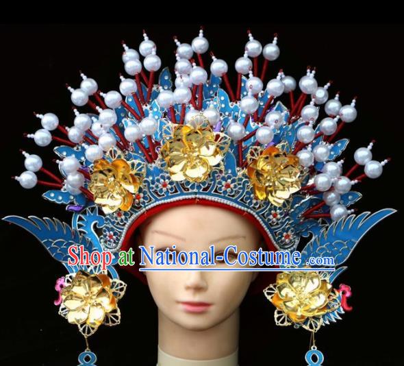 Chinese Beijing Opera Phoenix Coronet Traditional Peking Opera Bride Hat Hair Accessories for Women