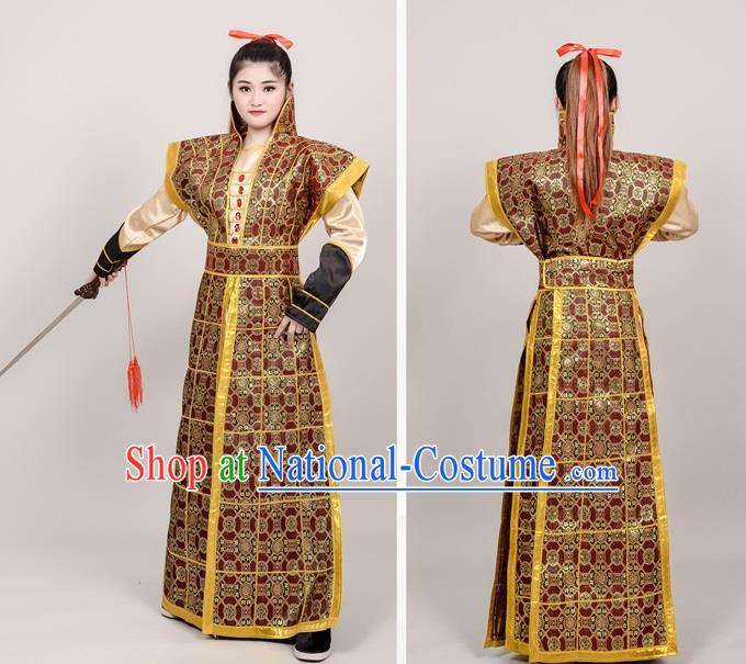 Chinese Ancient Traditional Northern and Southern Dynasties Female General Costume Helmet and Armour for Women