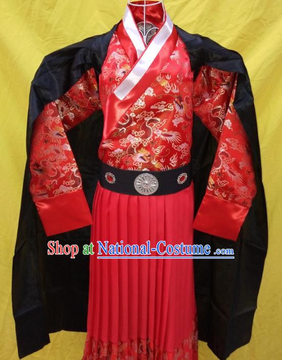 Chinese Ancient Swordsman Clothing Traditional Ming Dynasty Imperial Bodyguard Costume for Men