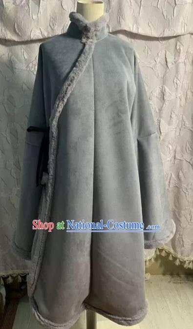 Chinese Ancient Nobility Lady Grey Coat Traditional Ming Dynasty Princess Costume for Women