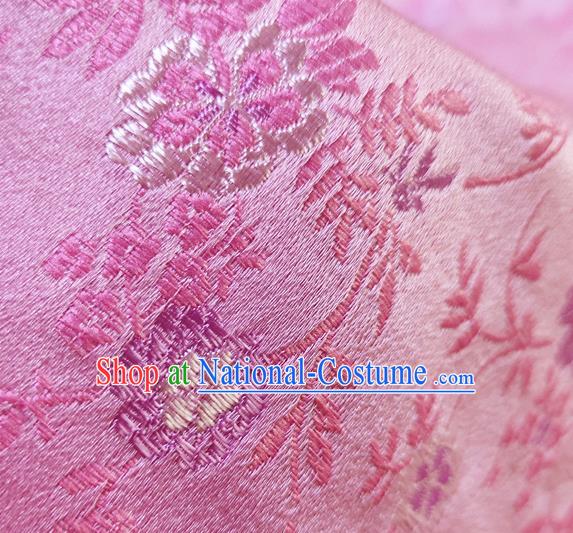 Asian Chinese Traditional Pattern Design Pink Brocade Cheongsam Fabric Silk Material