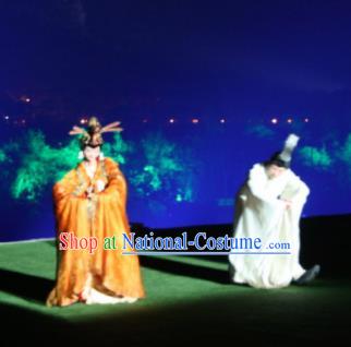 Chinese Impression Da Hong Pao Dance Stage Show Emperor and Empress Costumes for Women for Men