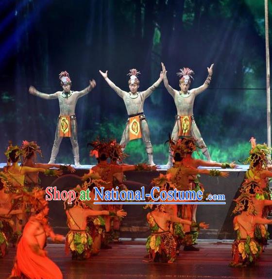 Chinese The Romantic Show of Songcheng Liangzhu Culture Stage Performance Dance Costume for Men