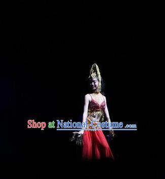 Chinese The Romantic Show of Songcheng Liangzhu Culture Dance Dress Stage Performance Costume for Women