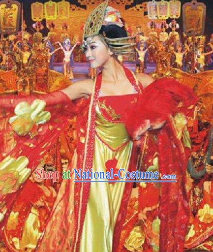 Chinese The Romantic Show of Songcheng Court Dance Dress Stage Performance Costume for Women