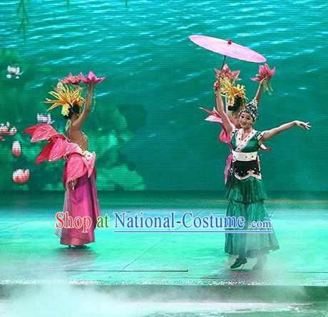 Chinese The Romantic Show of Songcheng West Lake Legend Dance Dress Stage Performance Costume for Women