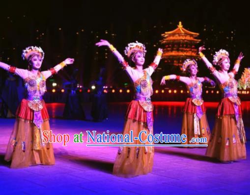 Chinese The Dream of Datang Tang Dynasty Court Dance Dress Stage Performance Costume for Women