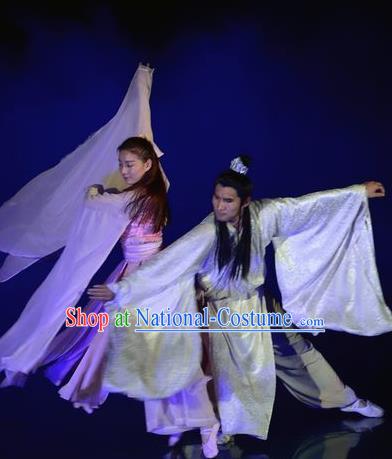 Chinese The Dream of Dongjing Song Dynasty Stage Performance Dance Costumes for Women for Men