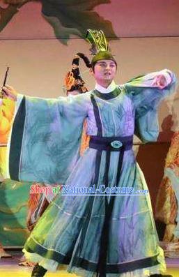 Chinese The Dream of Dongjing Song Dynasty Minister Stage Performance Dance Costume for Men