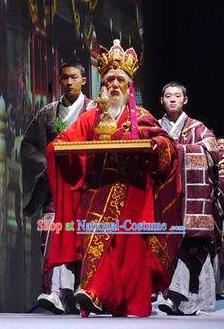 Chinese Dharma Legends in Famen Temple Ancient Tang Dynasty Monk Buddhist Abbot Stage Performance Costume for Men