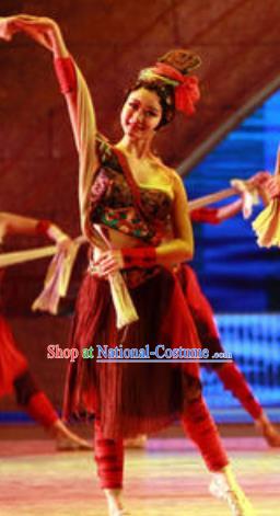 Chinese Back to Song Dynasty Classical Dance Dress Stage Performance Costume for Women