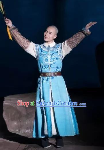 Chinese Peoformance In Panshan Mountain Qing Dynasty Emperor Qianlong Performance Dance Costume for Men