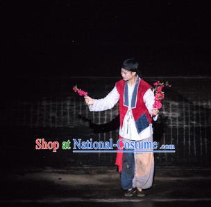 Chinese Dreaming In Hometown Wuyuan Civilian Stage Performance Dance Costume for Men