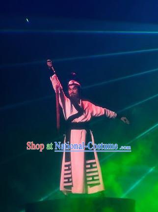 Chinese Magic Ganpo Longhu Mountain Taoist Zhang Stage Performance Dance Costume for Men