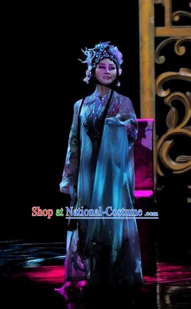 Chinese Magic Ganpo Impression Peking Opera Diva Dance Dress Stage Performance Costume and Headpiece for Women