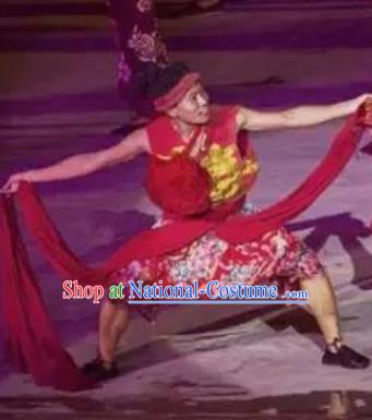 Chinese Sutras In The Golden Hill Folk Dance Stage Performance Wedding Costume for Men