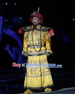 Chinese Kangxi Ceremony Qin Dynasty Emperor Kangxi Stage Performance Dance Costume for Men