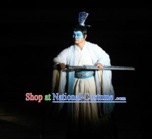 Chinese The Legend of Zhugeliang Three Kingdoms Period Lv Bu Dance Stage Performance Costume for Men