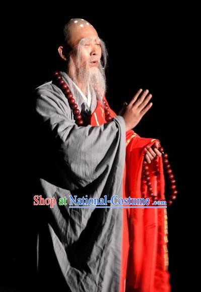 Chinese Buddha Pilgrimages Eastward Monk Abbot Stage Performance Costume for Men