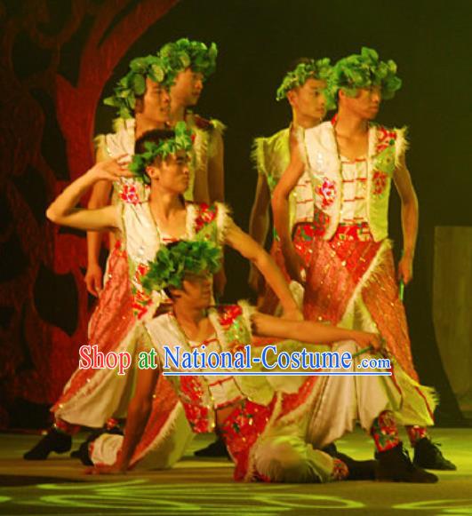 Chinese Hui Nationality Wedding Ethnic Dance Clothing Stage Performance Costume for Men