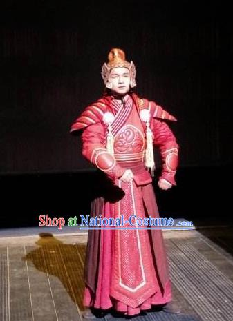 Chinese Encore Dunhuang Tang Dynasty General Armor Stage Performance Dance Costume for Men