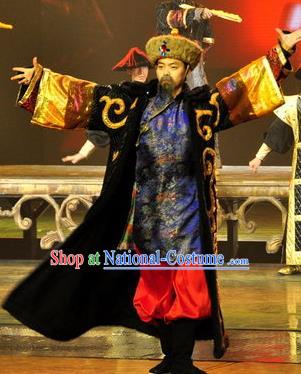 Chinese Picturesque Huizhou Ancient Royal Highness Clothing Stage Performance Dance Costume for Men