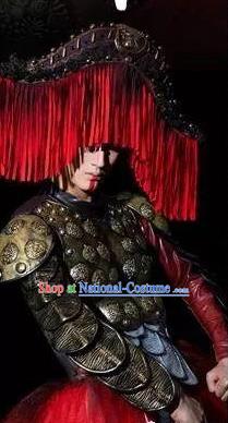 Chinese Xijiang Grand Ceremony Miao Nationality General Clothing Stage Performance Dance Costume for Men