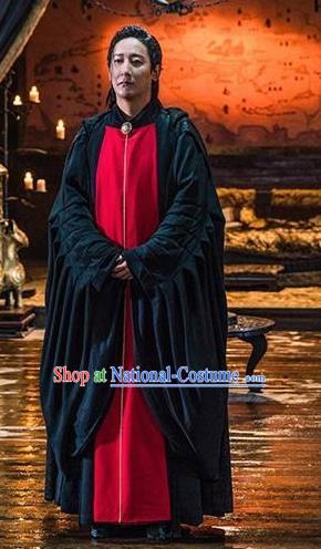 Ever Night Chinese Drama Ancient Priest Swordsman Cheng Lixue Costumes for Men