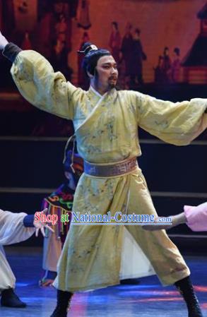 Chinese Han Wind Float In The Sky Han Dynasty Emperor Liu Bang Dance Clothing Stage Performance Costume for Men