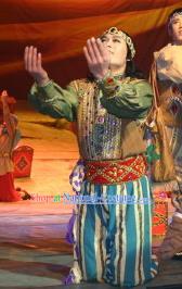 Chinese The Moon Rising On The Helan Mountain Hui Nationality Clothing Stage Performance Dance Costume for Men