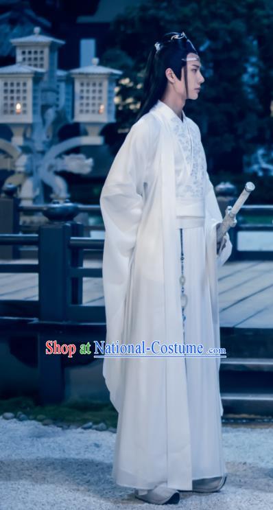 The Untamed Chinese Ancient Drama Nobility Childe Swordsman Lan Wangji Costumes for Men