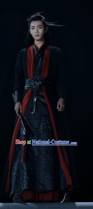 Chinese Drama The Untamed Ancient Swordsman Wei Wuxian Xiao Zhan Black Costumes for Men