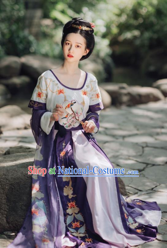 Traditional Chinese Tang Dynasty Court Lady Replica Costumes Ancient Royal Princess Hanfu Dress for Women